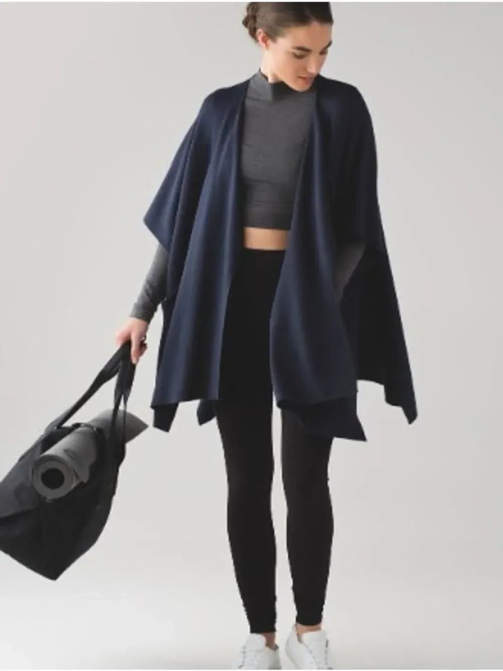 Lululemon After Asana Wrap in Heathered Inkwell O/S